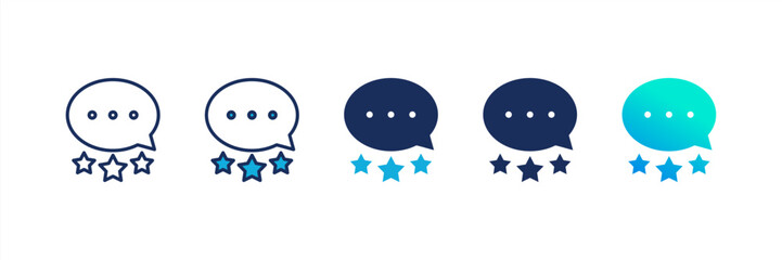 Testimonial icon set multiple style collection