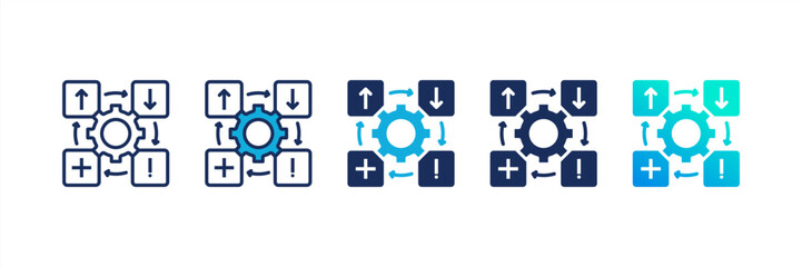 Swot Analysis icon set multiple style collection