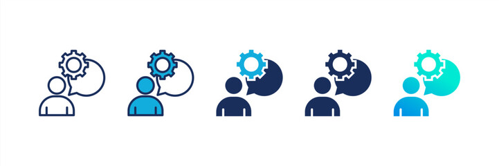 Collaboration Tools icon set multiple style collection