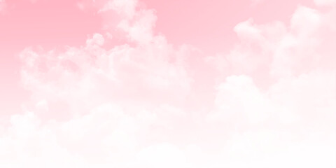 beautiful clouds in the pink sky