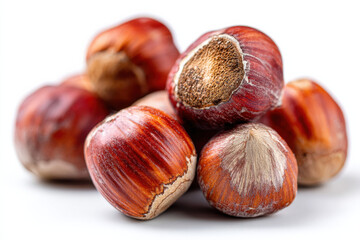 Obraz premium Hazelnuts isolated on white