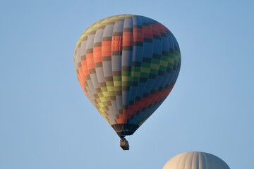 Balloons sky landscape. Hot air balloons. High quality 4k footage