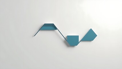 Modern geometric flow diagram on neutral background, representing business efficiency and optimization.