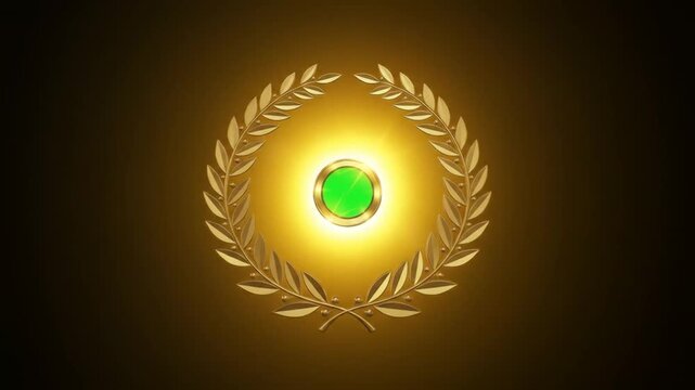 Golden laurel wreath design
