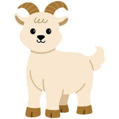 Fototapeta premium hand drawn cartoon goat illustration 