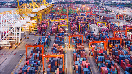 Shipyard Cargo Container Sea Port Freight forwarding service logistics and transportation....