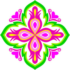 Colorful Floral Mandala Pattern Background 005