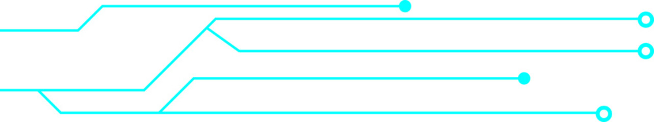 Futuristic Circuit Board Line Footer