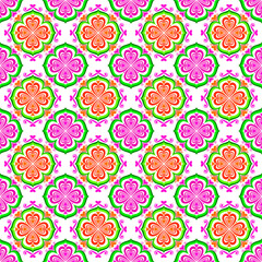 Colorful Floral Mandala Pattern Background 005