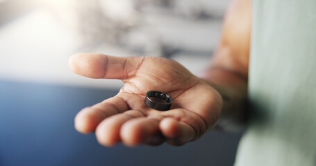 Fitness, tech and hands with smart ring at gym for health tracking, heart rate monitor and...