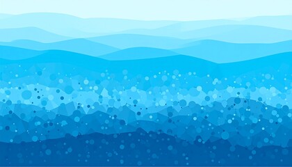 Abstract Blue Mountain Landscape