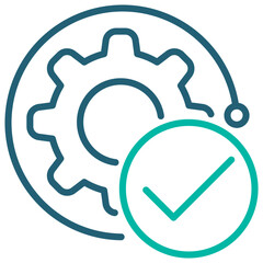 Process Outline Blue Icon
