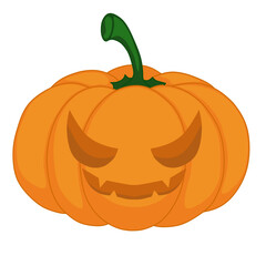 halloween pumpkin isolated on white