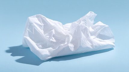 Obraz premium Soft White Tissue Paper Lying Flat on Transparent Background