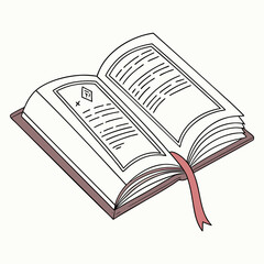 open book with bookmark