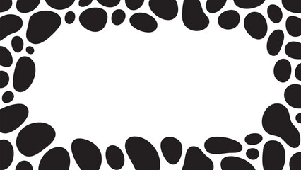 Complete Frame Silhouette Pattern With Irregular Abstract Shapes Artistic Decorative Seamless Bold Illustration