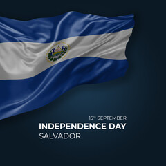 Salvador independence day greetings card
