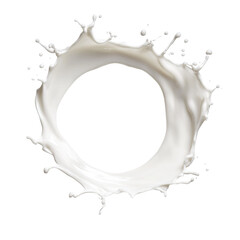 Milk splash isolated on a white background with a clipping path