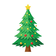 Obraz premium A marvelous Christmas tree with incredible beauty, isolated on a clean background.