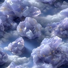 Seamless 2D Top View of Crystal Cave Floor Texture