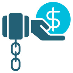 Corruption Glyph Blue Icon