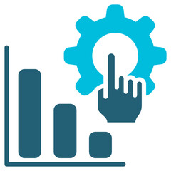 Market Abuse Glyph Blue Icon