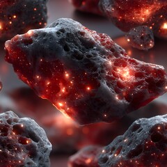 Volcanic Rock Texture in 2D Seamless Top View with Porous Details
