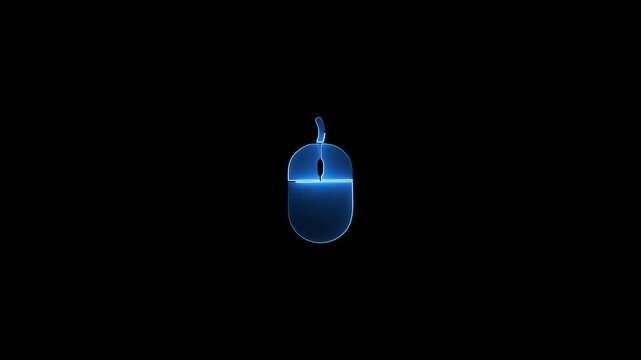 mouse icon represents the computer input device, featuring a simple and recognizable design. Commonly used in digital interfaces, it symbolizes control, navigation, and interaction with computers.