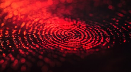 Abstract red fingerprint pattern
