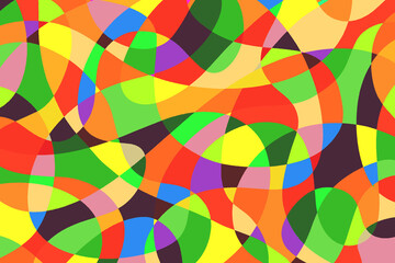 Obraz premium 曲線のモザイク 2 1-12