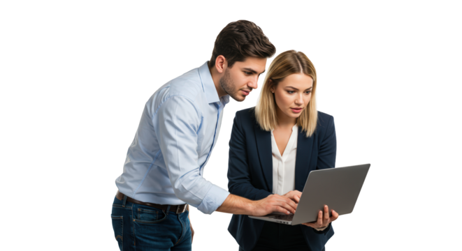  woman  computer  business on colleagues  laptop collaborating business man laptop man  computer