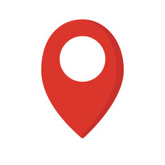 Location pin map distance icon. Guidance, pointer, technology, direction, gps concepts. Flat vector design isolated illustration.