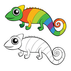 A fun chameleon coloring page featuring a detailed, whimsical lizard ready to show off its colors. Perfect for kids and adults to explore creativity and patterns.
