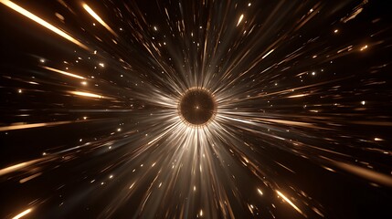 Abstract futuristic tunnel background with light streaks and motion blur, creating a dynamic and immersive visual experience of speed and travel through space