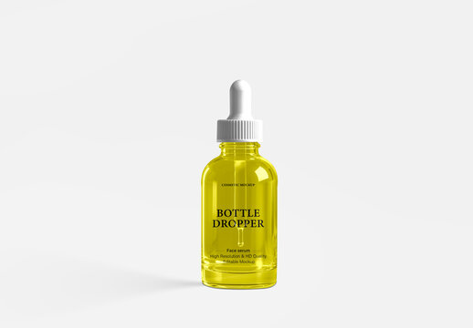 Skincare Serum Dropper Bottle Mockup