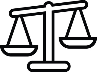 Scales Black and white icon Design