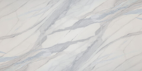 Abstract white marble surface with delicate, flowing gray veins running diagonally across it.