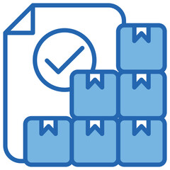 Audit Blue White Icon Editable Stroke