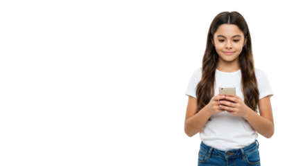 kid young girl child girl background young smartphone a happily a white female on using