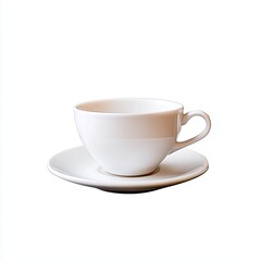 Obraz premium White ceramic teacup and saucer