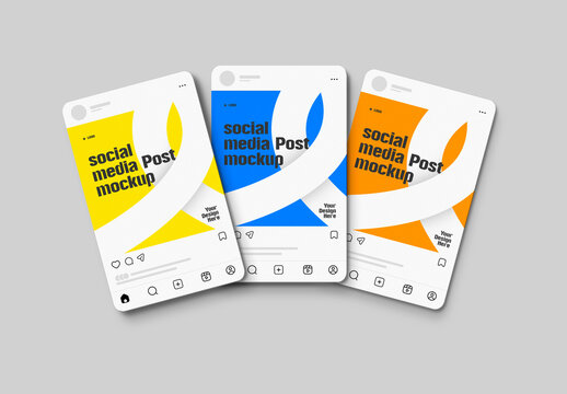 Editable Instagram Post Mockup PSD for Branding