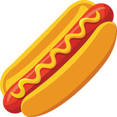 Hot dog with mustard