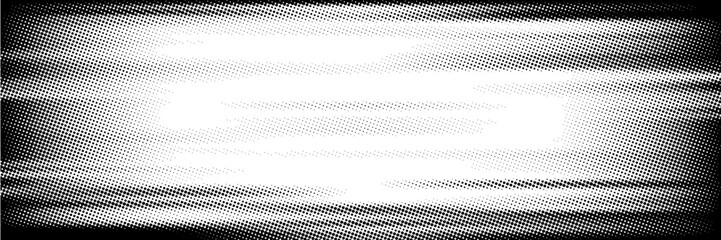 Halftone faded gradient texture. Grunge halftone grit background. White and black sand noise wallpaper. Retro pixilated vector backdrop © zai