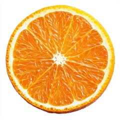 Close-up of a vibrant orange slice, showing segments and texture