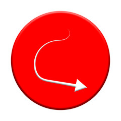 White arrow icon pointing right side over red circle png file type transparent background. arrow icon for your web site design, logo, app, UI. smooth, modern design, pointer indicating direction