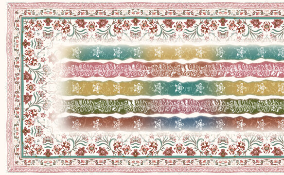 dupatta and saree concept design for textile painting