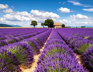 Naklejka premium Dreamy Lavender Fields