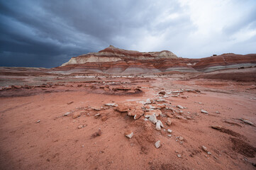 The colors of the otherworldly Bentonite Hills ans nearest landscapes of Utah 