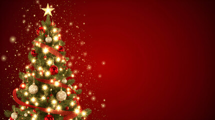 red christmas tree background