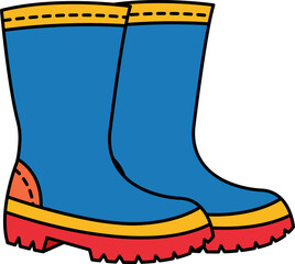 illustration of rain boots
